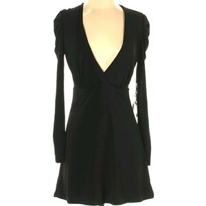 Privacy Please long sleeve wrap mini dress